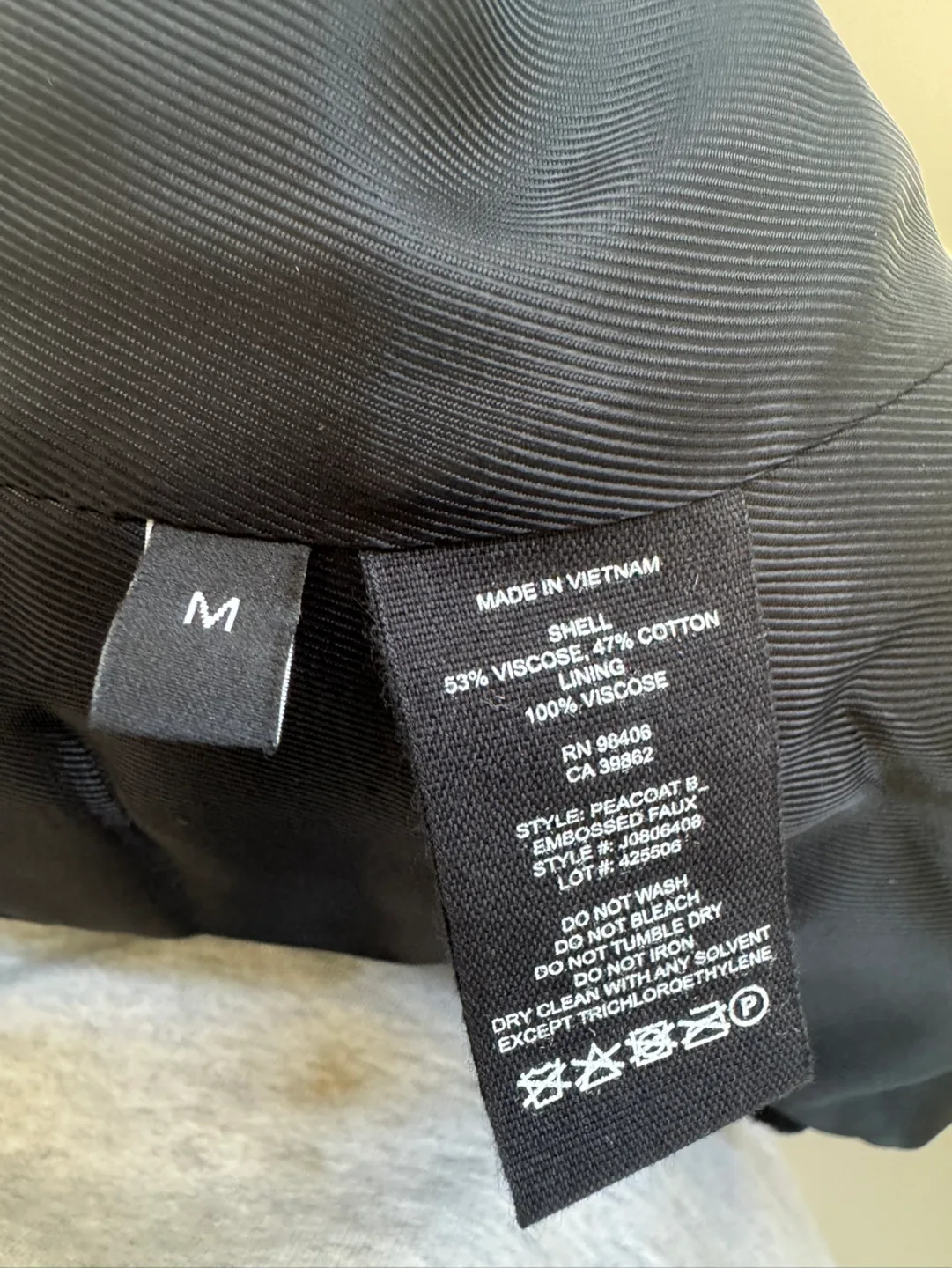 Theory Black Embossed Faux Fur Coat image indicator(6)