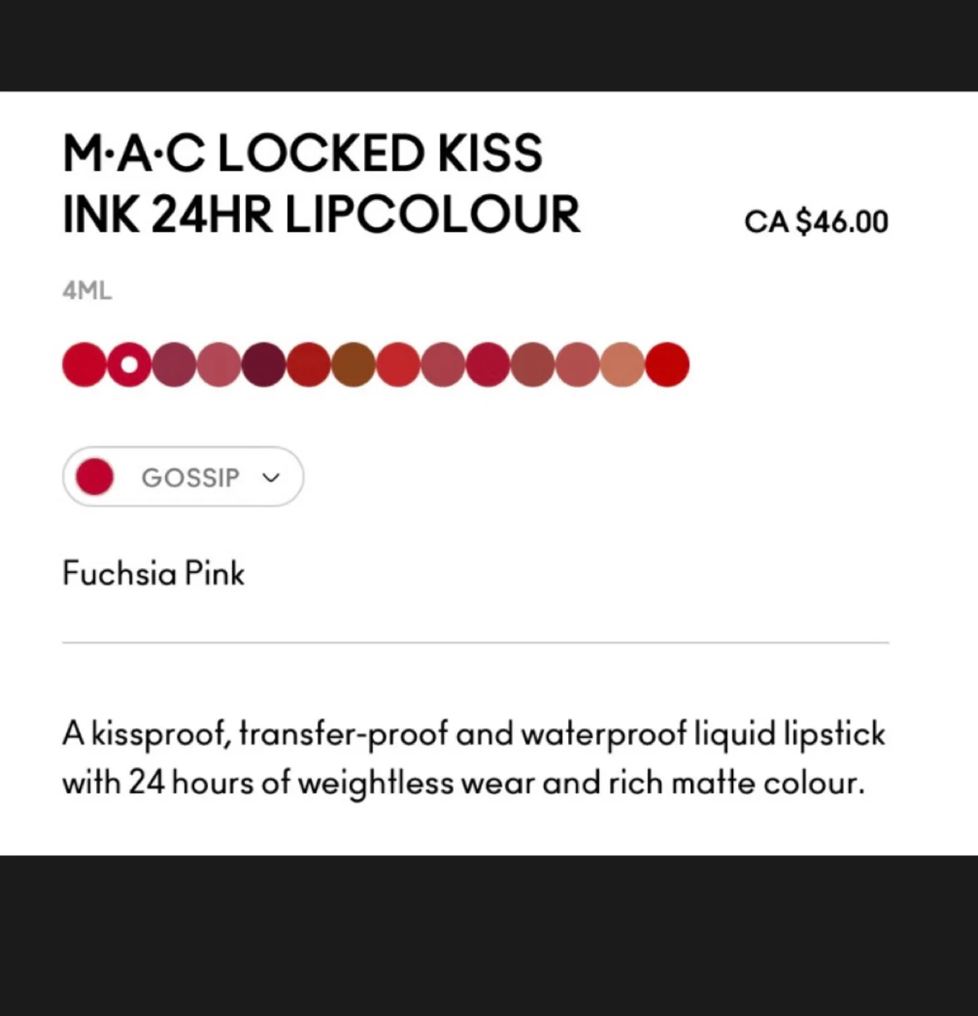 MAC Locked Kiss Ink Lipstick in Gossip image indicator(4)