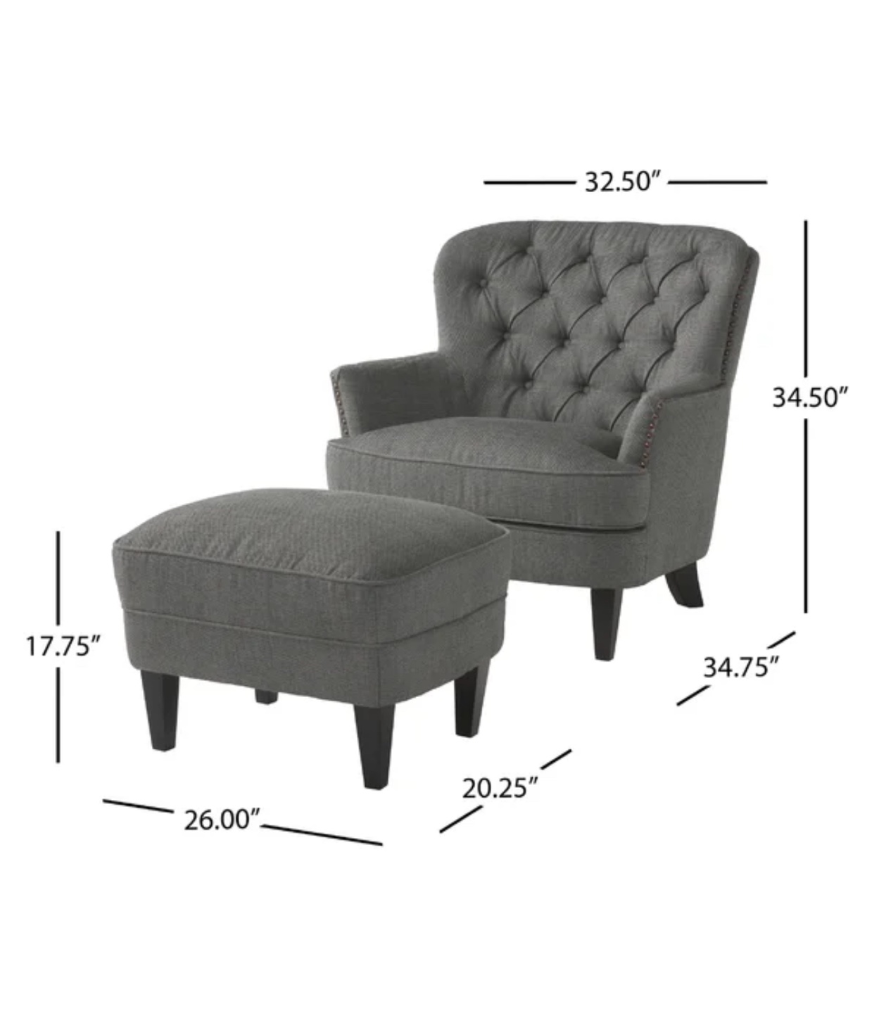 Armchair and Ottoman Set - photo 3