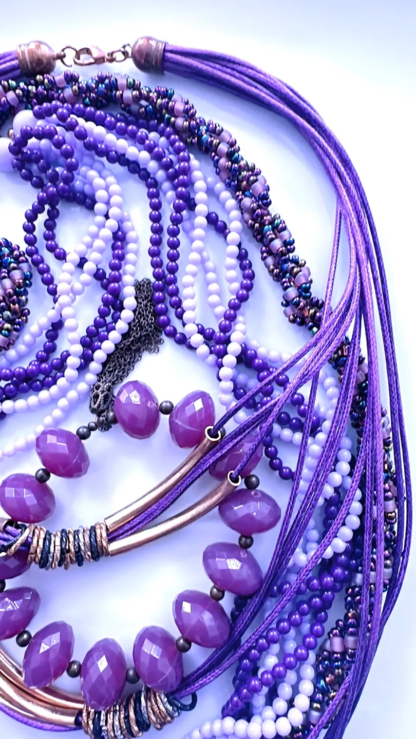 LOT of 4 Purple Vintage Jewelry image indicator(2)