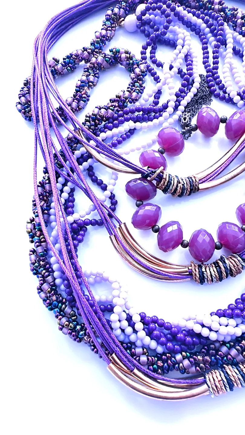 LOT of 4 Purple Vintage Jewelry image indicator(6)