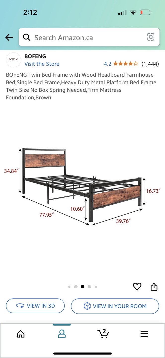 BOFENG Twin Bed Frame - photo 2