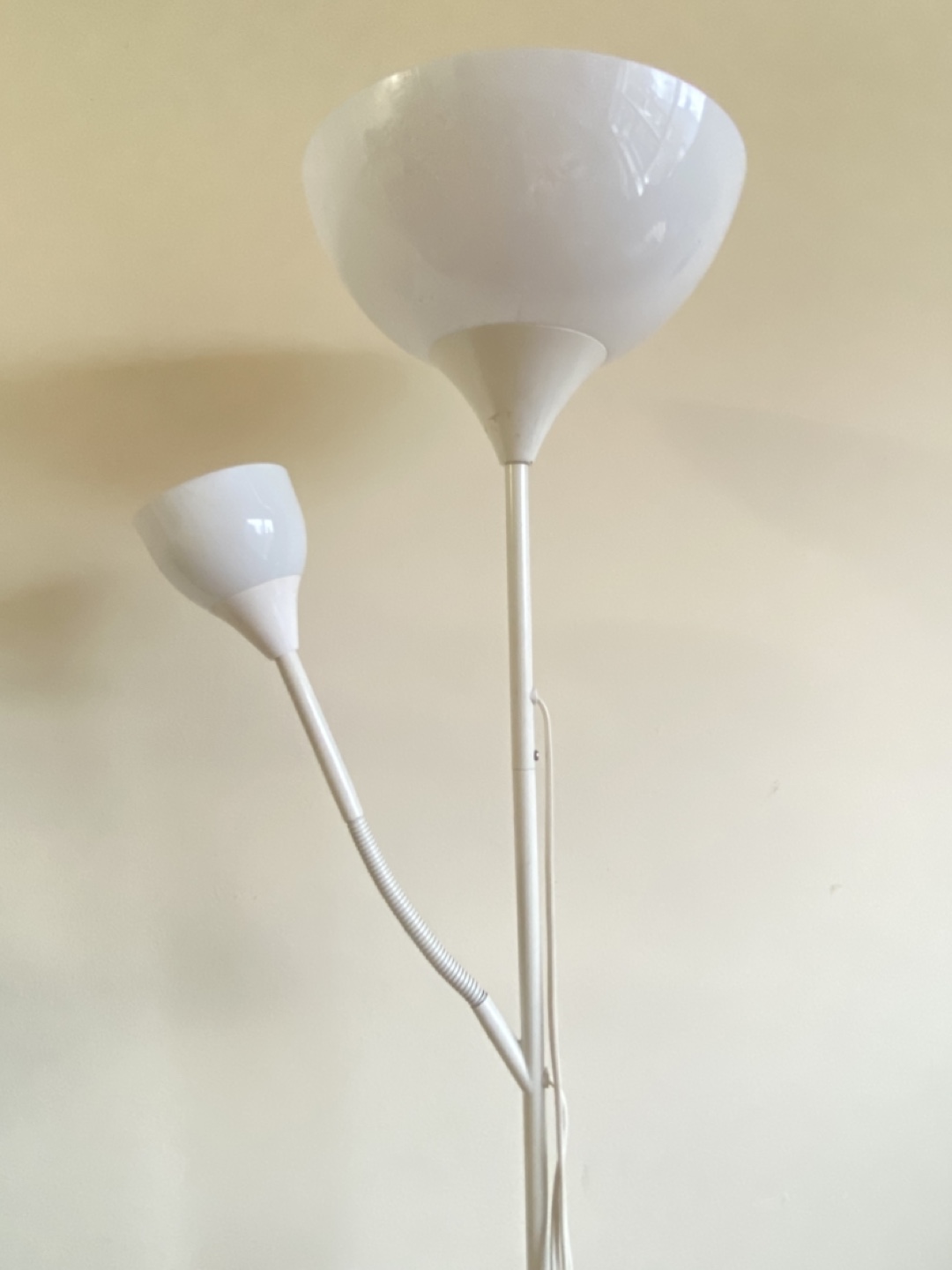 White Floor Lamp with Two Lights-need Gone ASAP