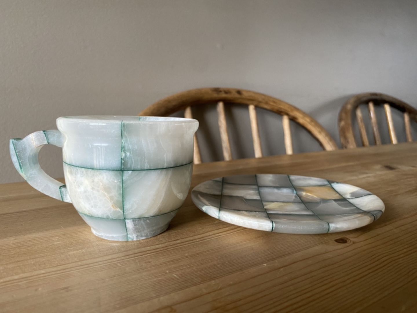 Green Onyx Coffee Cup and Saucer Set - photo 4