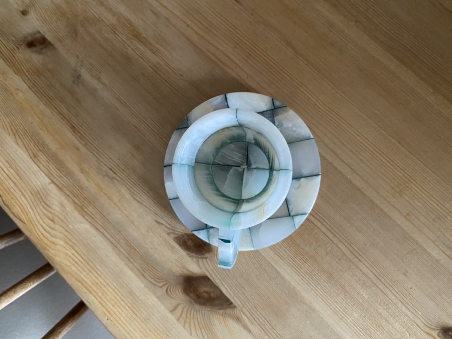Green Onyx Coffee Cup and Saucer Set - photo 2