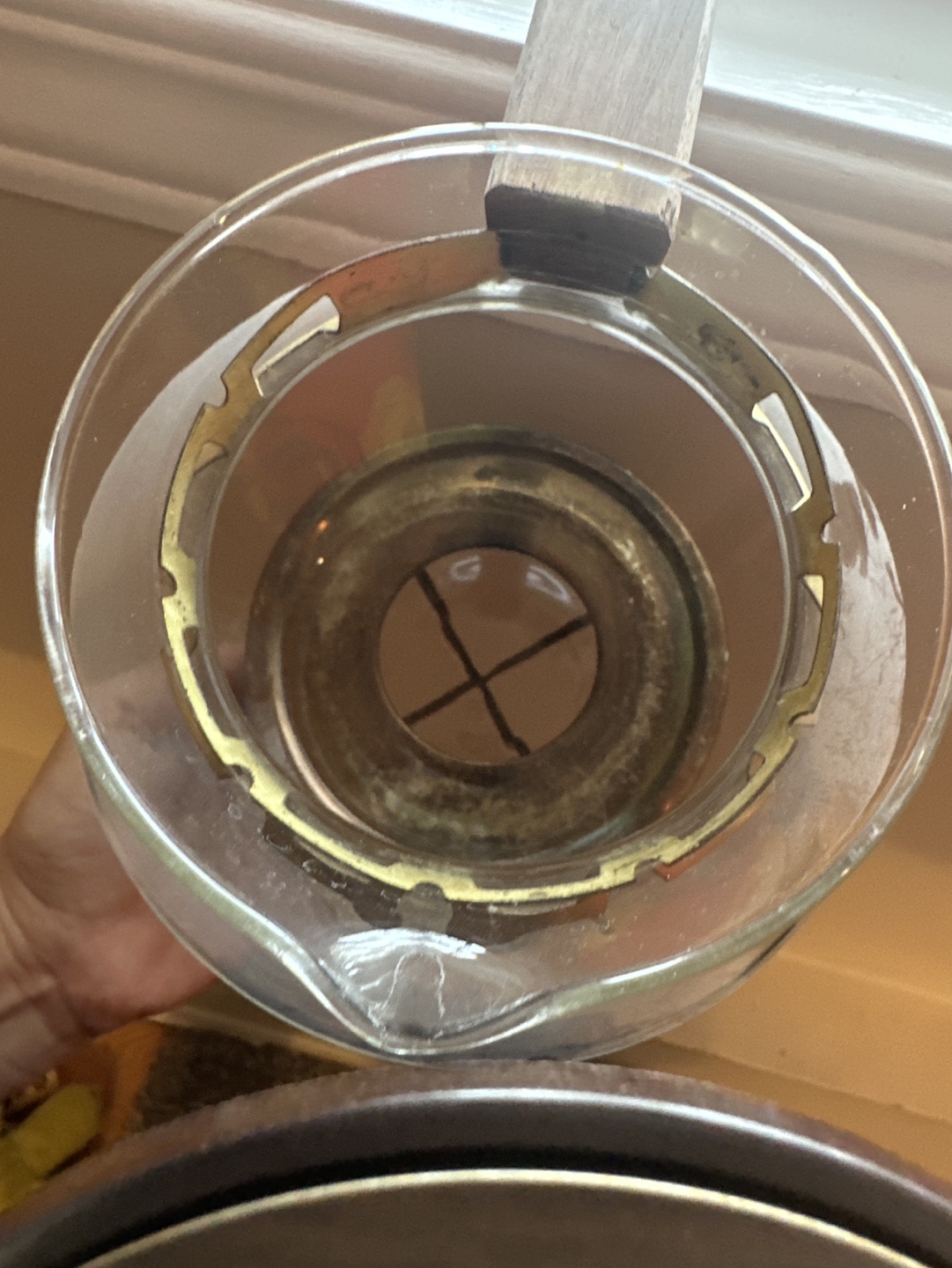 Vintage Glass Coffee Tea pot with candle warmer - photo 3