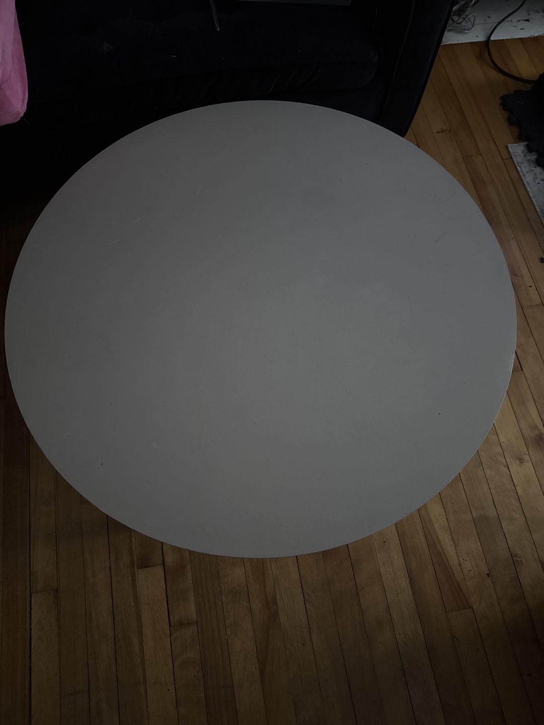 Round Coffee Table with Black X-Base - photo 2