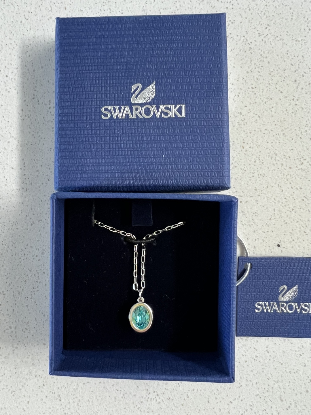 Swarovski Necklace with Oval Pendant