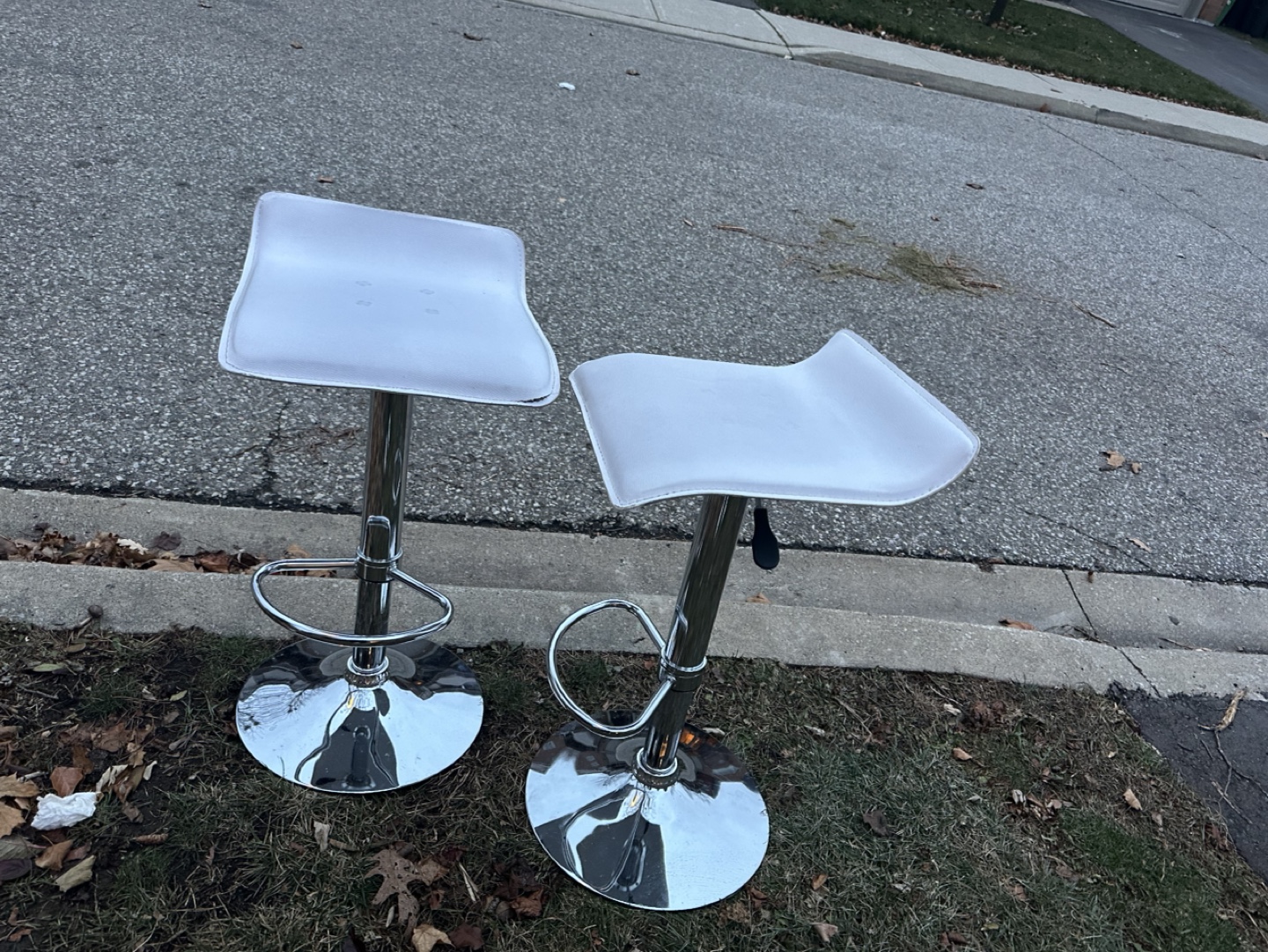 White bar stools
