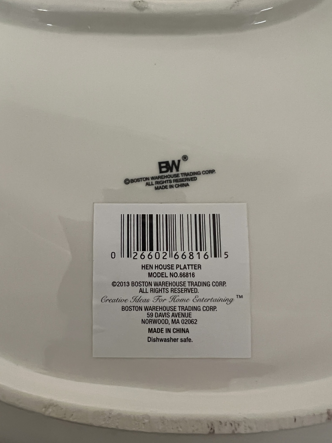 NIB Boston Warehouse Hen House Platter - photo 3