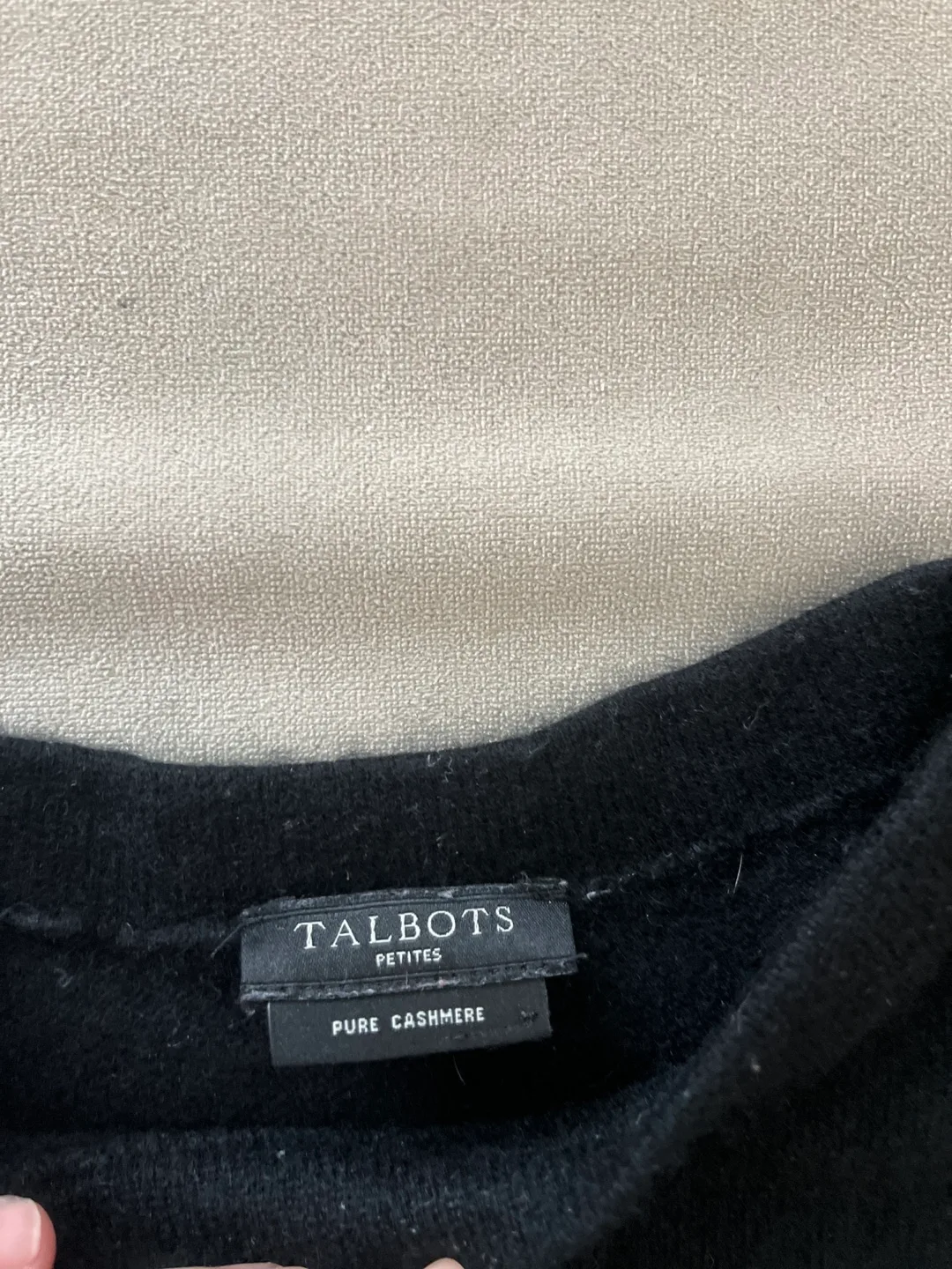 Talbots Petite Black Cashmere Sweater image indicator(3)