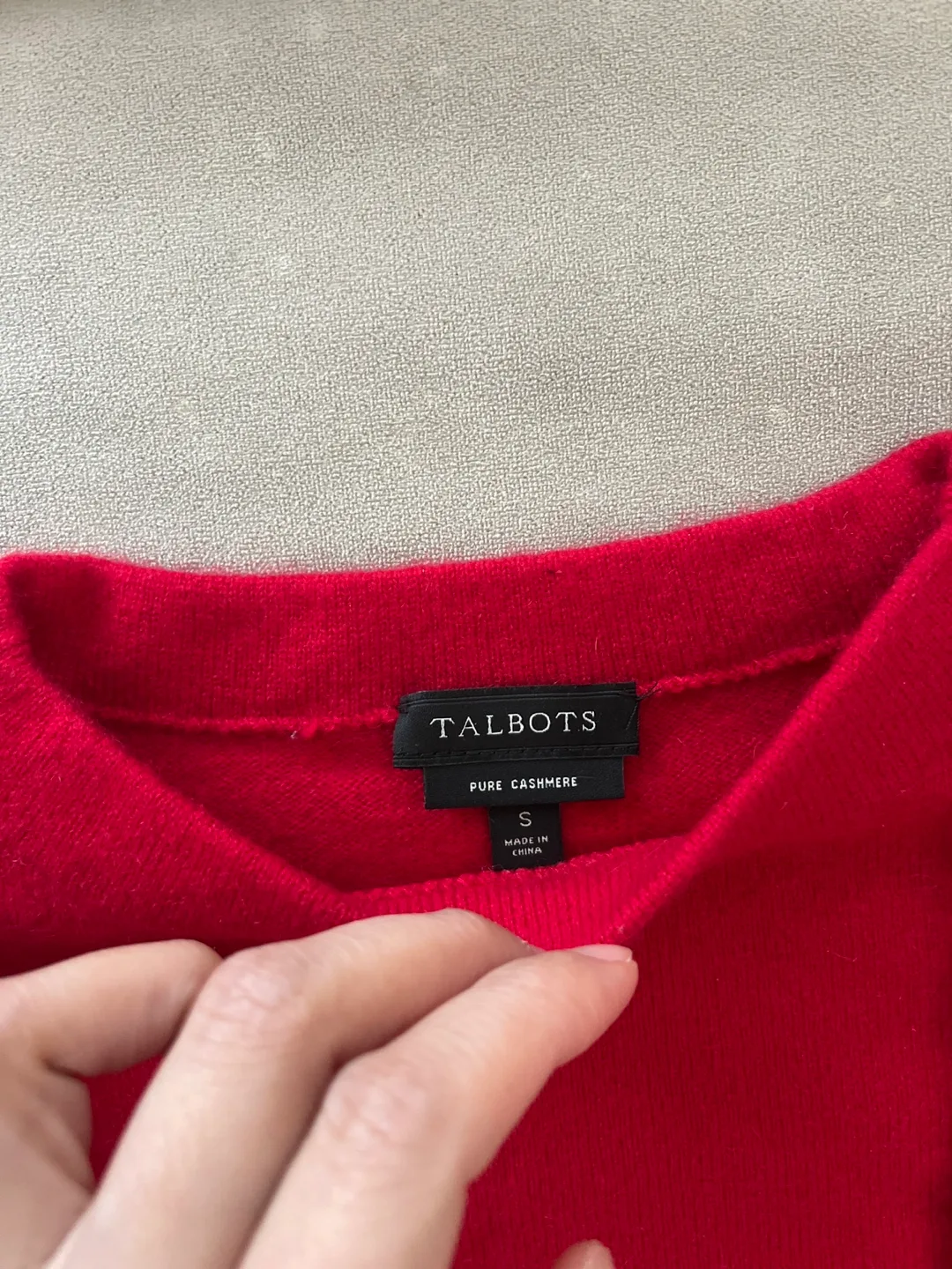 Talbots Red Cashmere Sweater image indicator(2)
