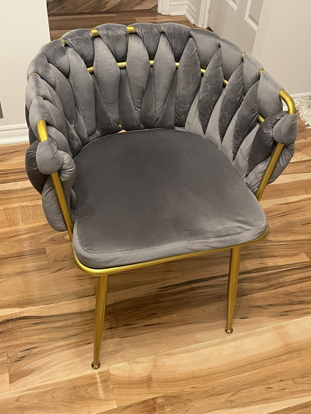 Velvet Dining / Accent Chair with Gold Legs - photo 2