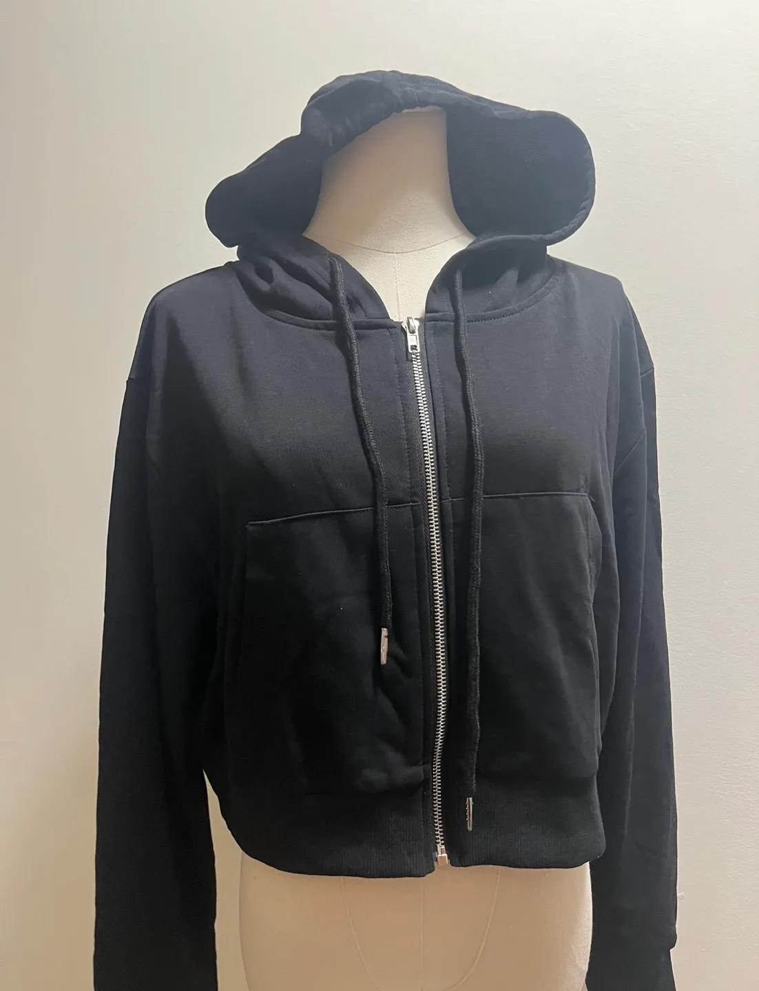 Womens Cute Cropped Zip Up Hoodie Sweatshirt Jacket szXL image indicator(5)
