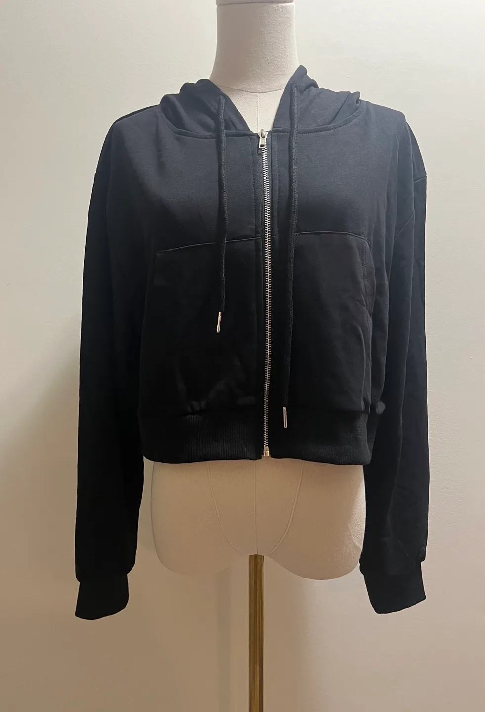 Womens Cute Cropped Zip Up Hoodie Sweatshirt Jacket szXL image indicator(4)