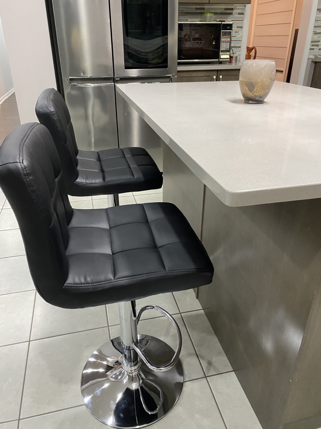 Black Swivel Bar Stools - Brand New - photo 2