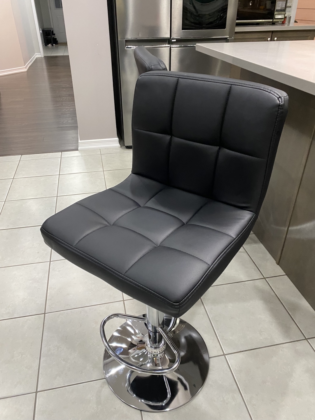Black Swivel Bar Stools - Brand New - photo 3