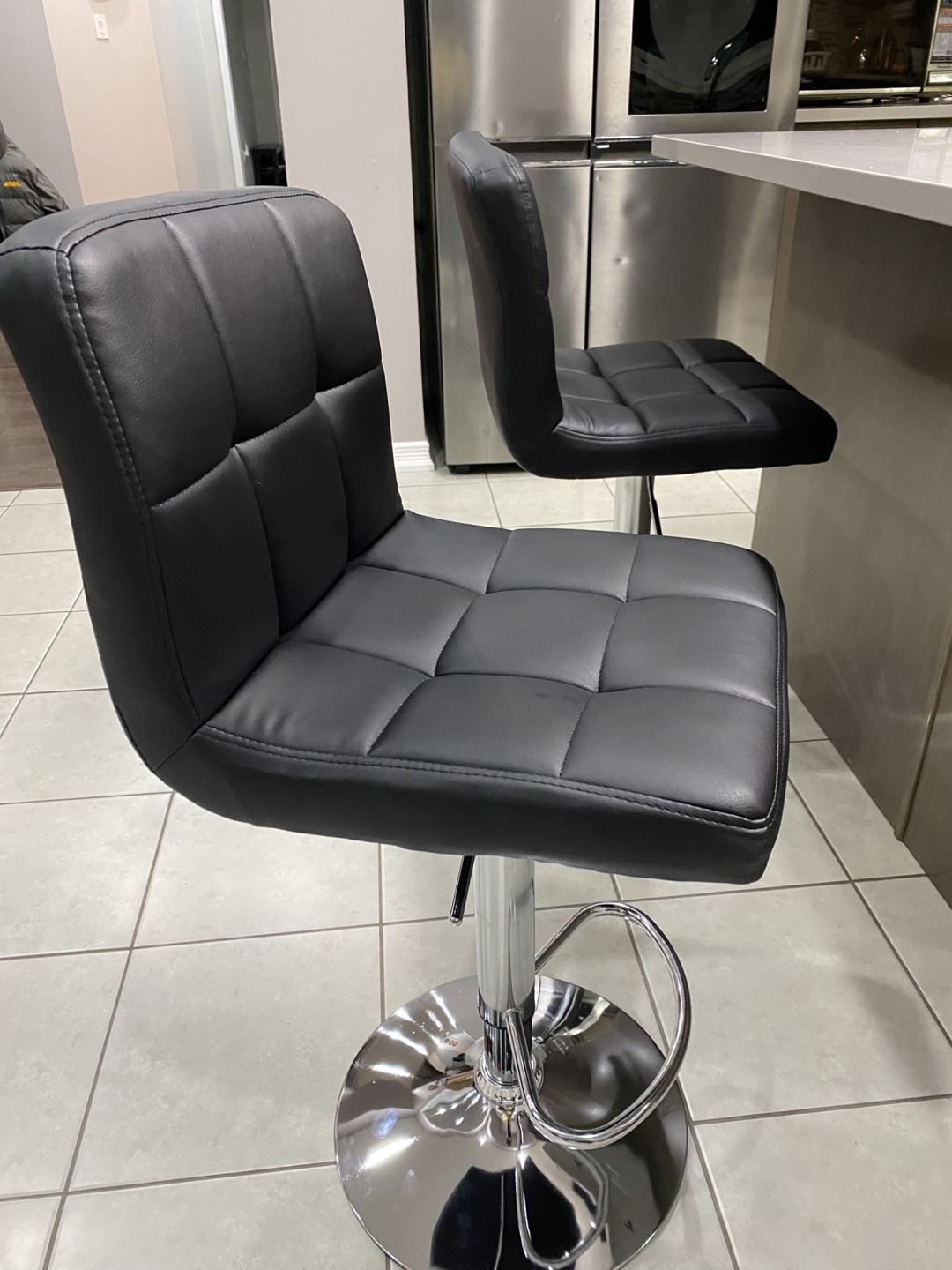 Black Swivel Bar Stools - Brand New