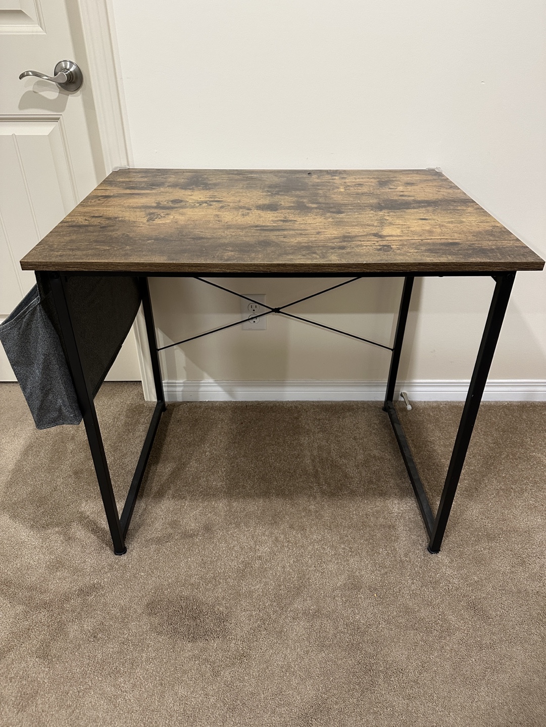 Modern Rustic Desk with Storage – Perfect Small Spaces!