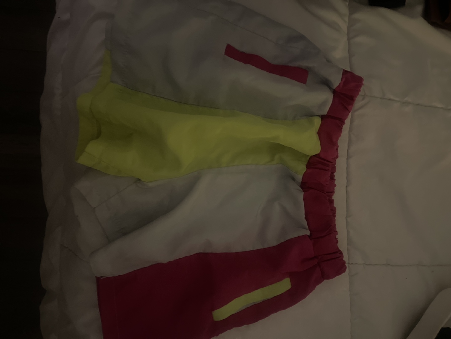 Colourful athletic shorts