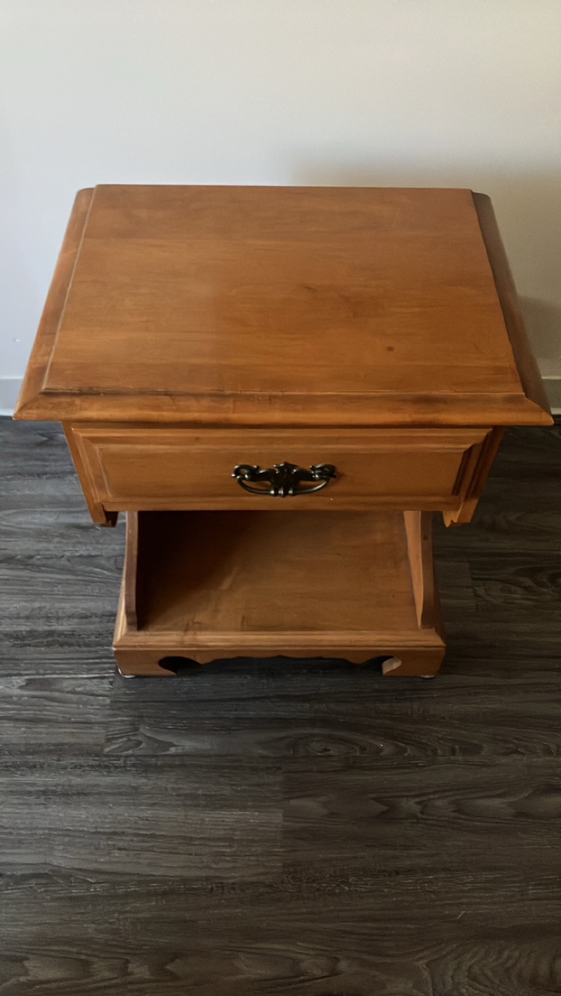 Solid Wood Nightstand - photo 2