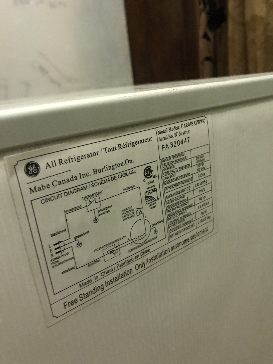 GE Compact Refrigerator - photo 4