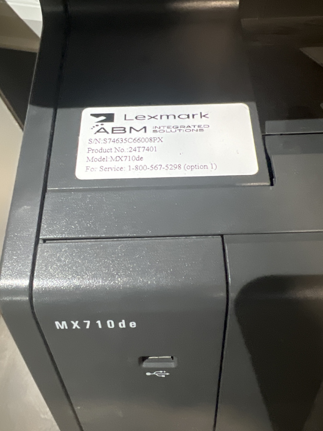 Lexmark MX710de Multifunction Printer - photo 2