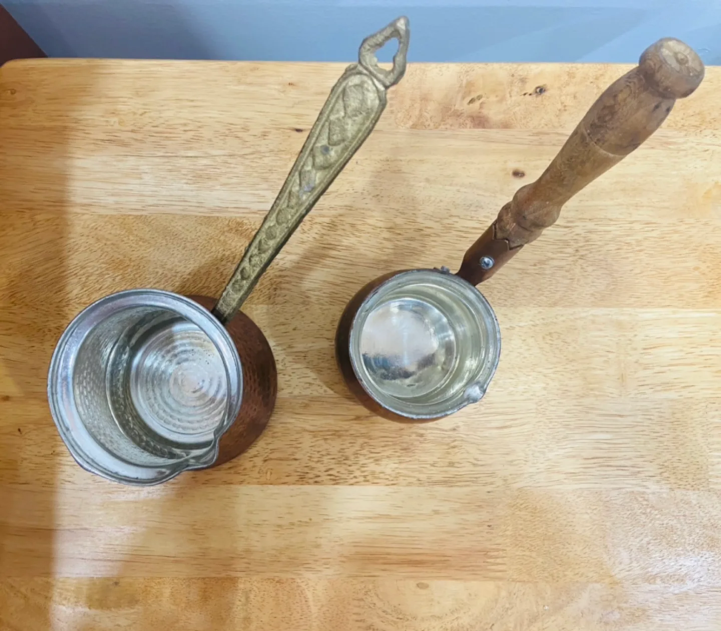 Set of 2 Copper Turkish Coffee Pots image indicator(3)