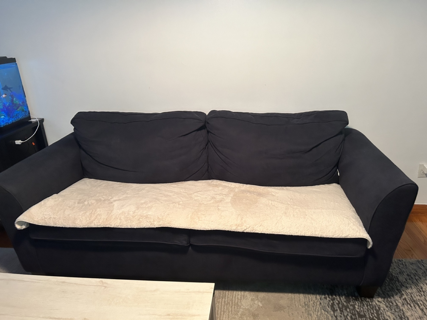 Black Fabric Sofa - photo 3