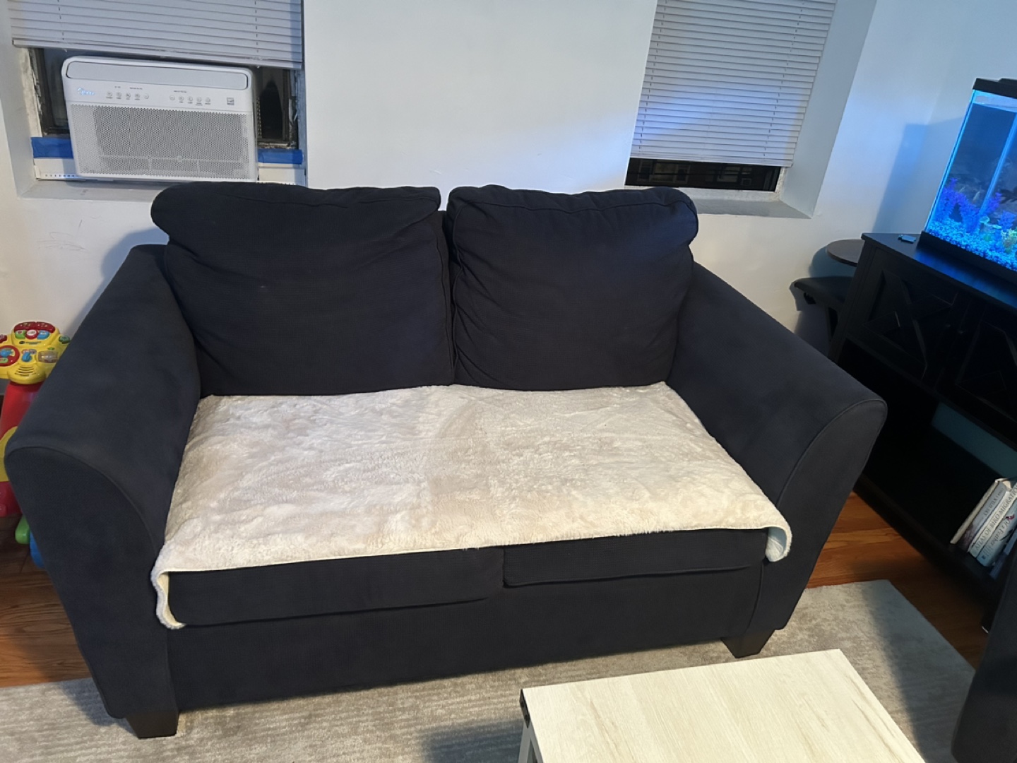 Black Fabric Sofa - photo 4