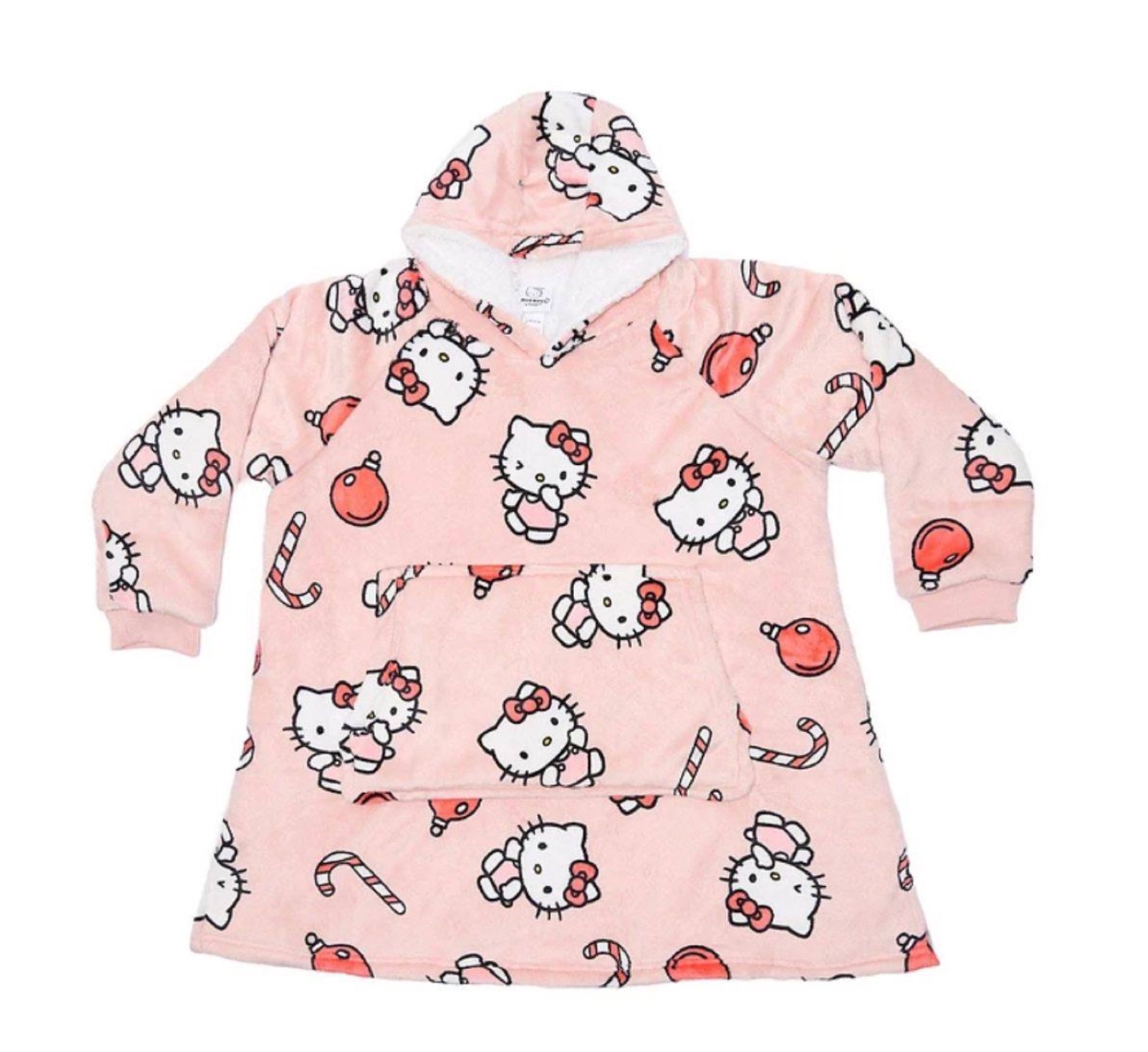 Hello Kitty Christmas Fleece Blanket Hoodie