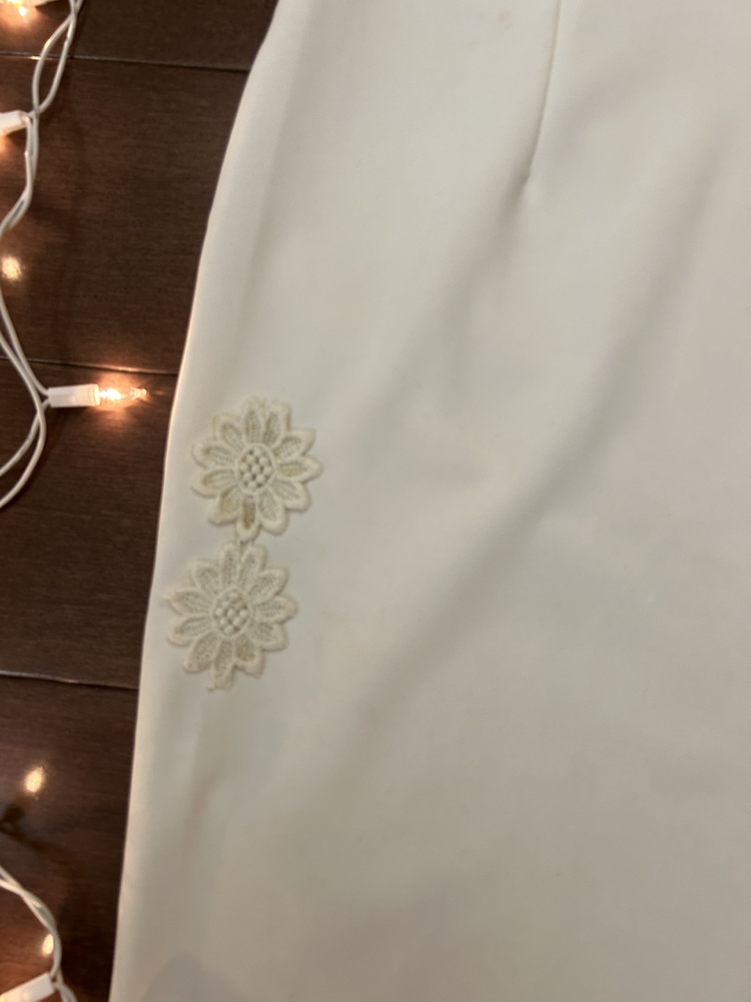 White Floral Detail Dress - photo 5