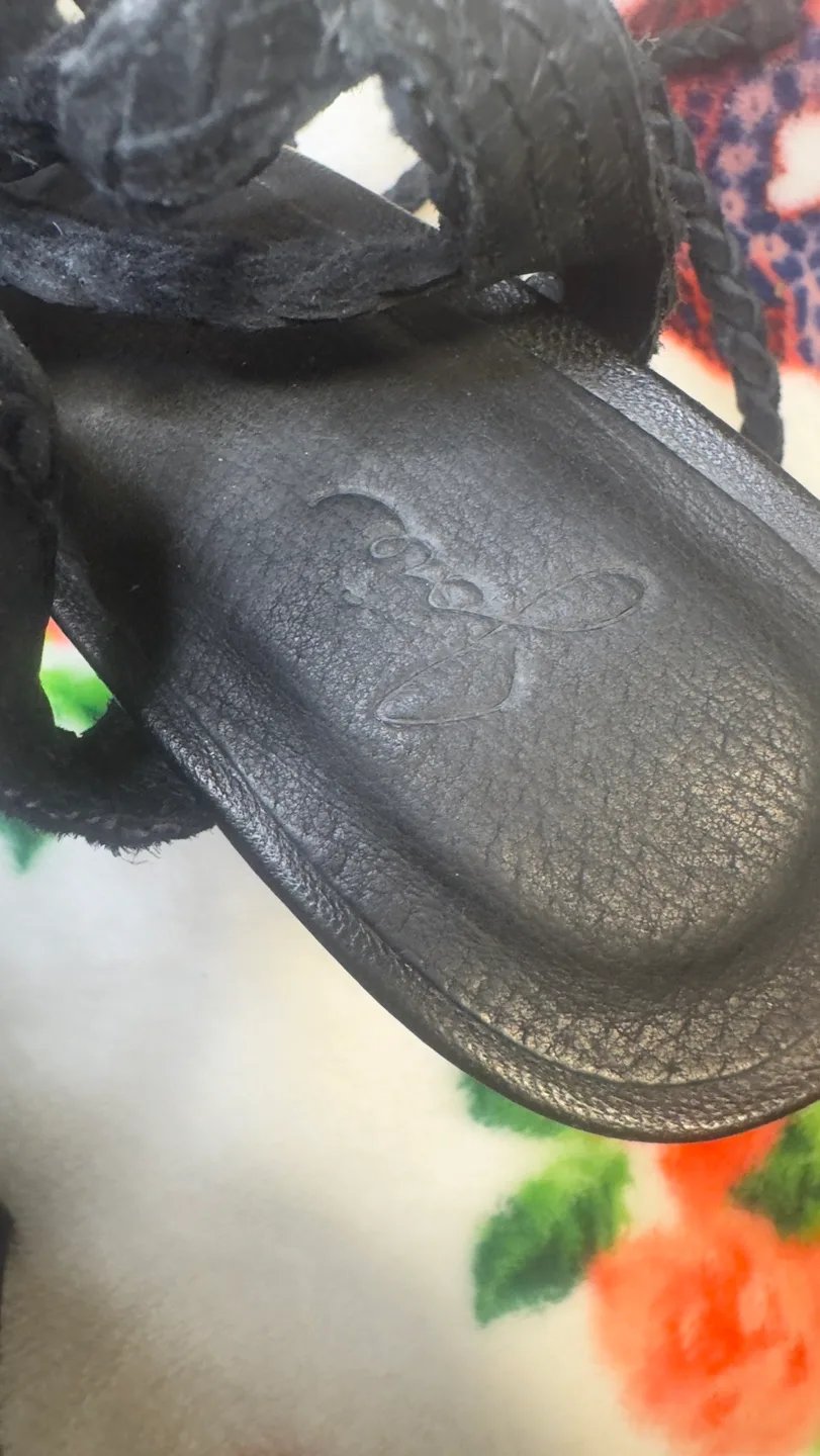 Joie Black  Lace Up Heels size 7.5 image indicator(3)