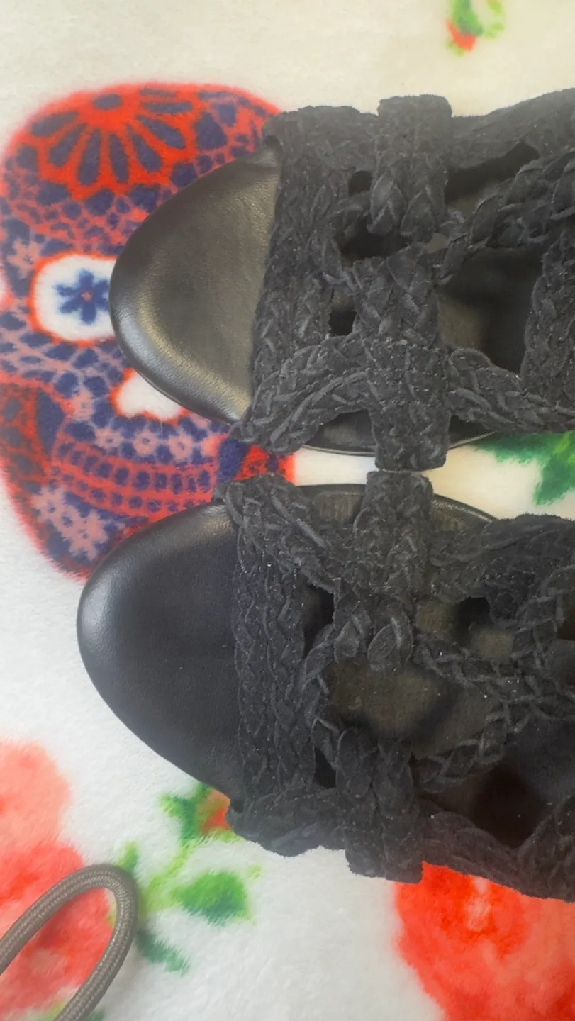 Joie Black  Lace Up Heels size 7.5 image indicator(4)