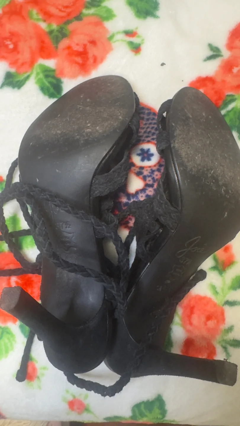 Joie Black  Lace Up Heels size 7.5 image indicator(7)