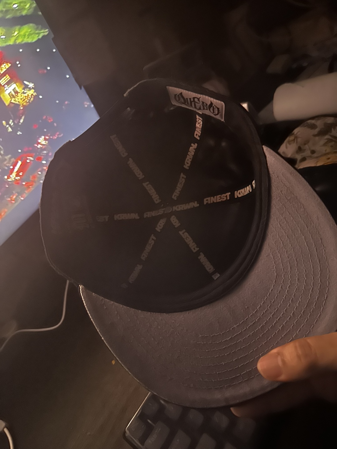 Queso x Krown Black Snapback Hat Limited Edition