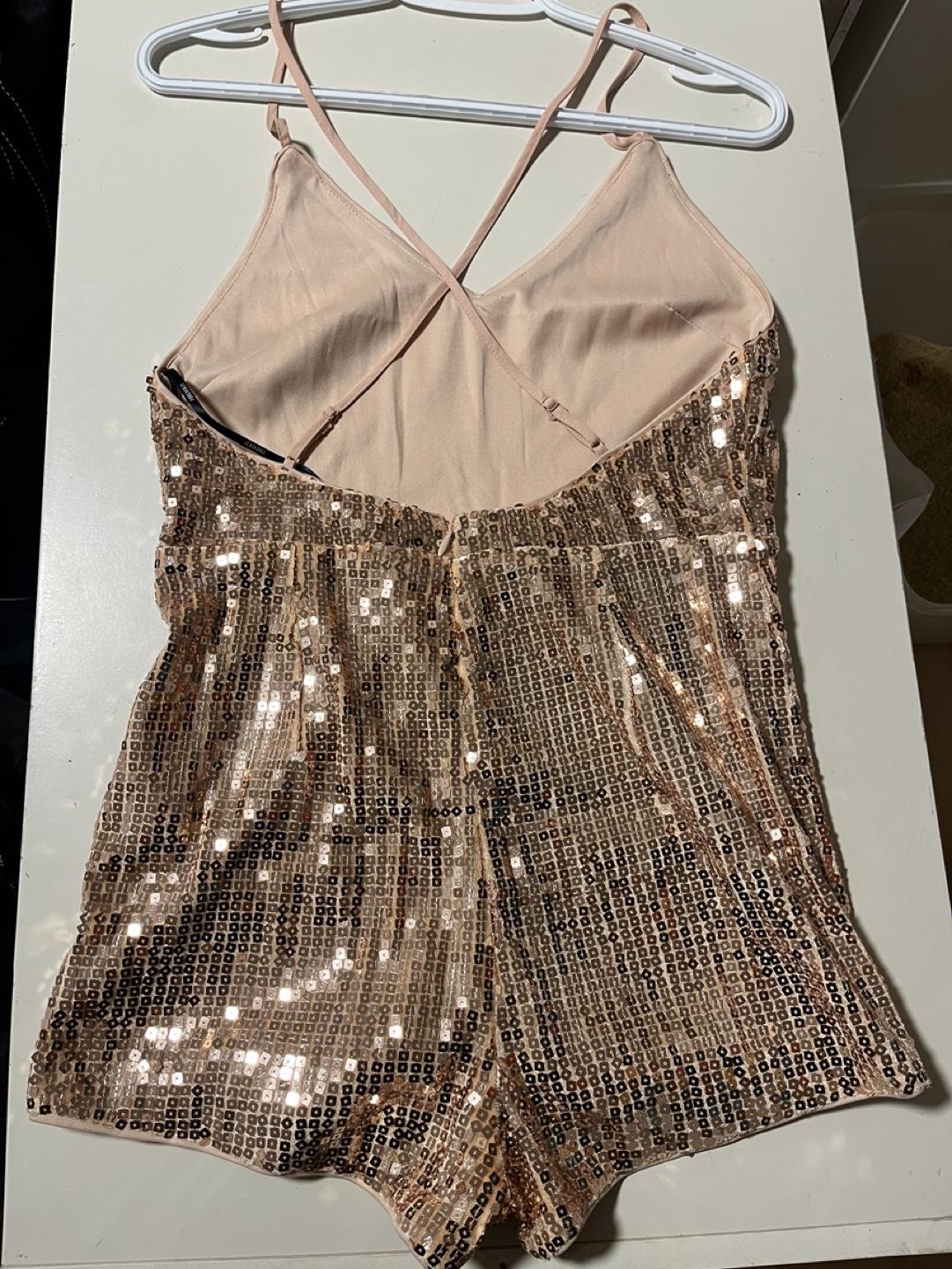 Forever 21 Pink Gold Sequin Jumpsuit - photo 2