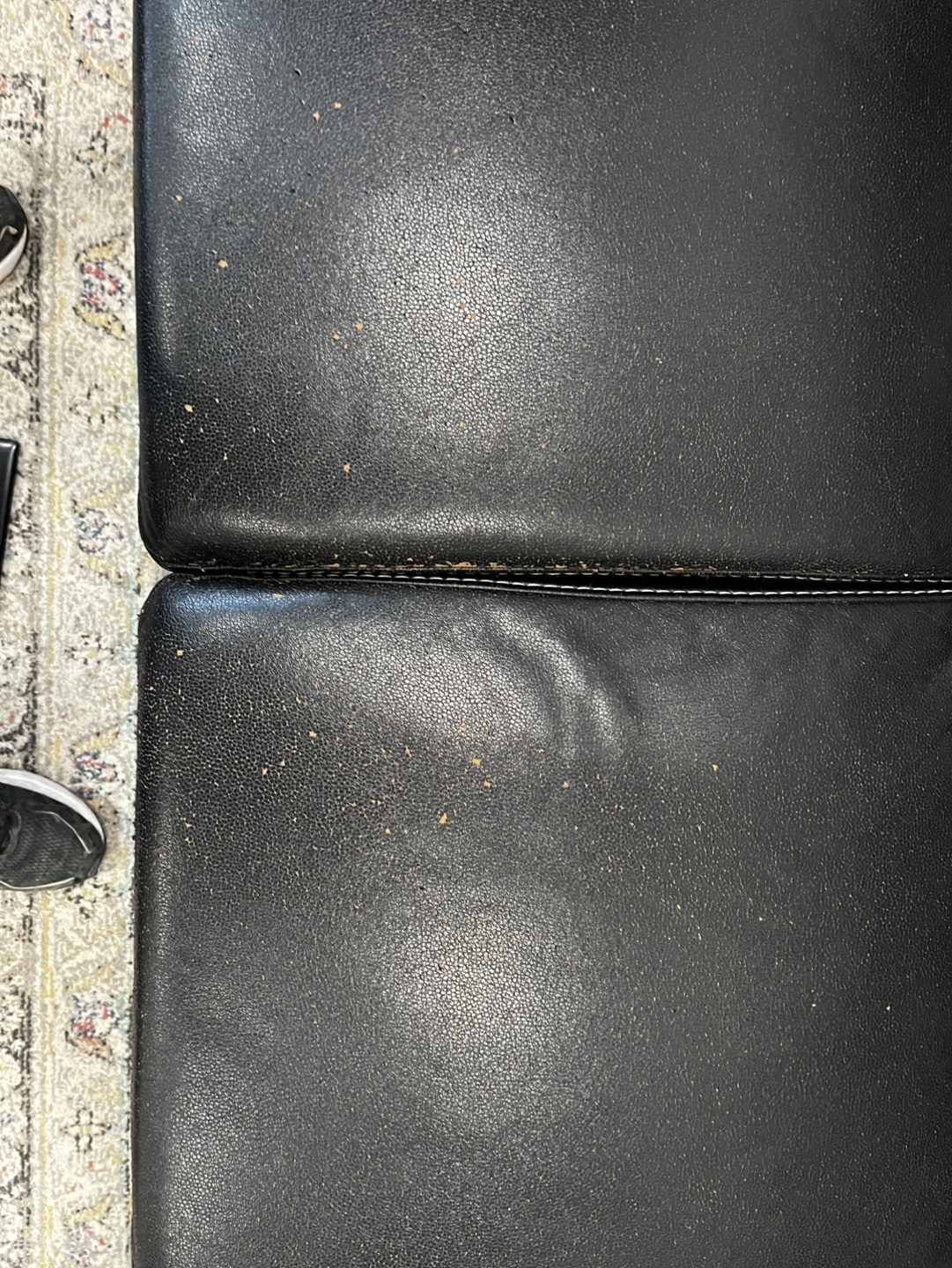 Black Leather Loveseat and Sofa Set - photo 5