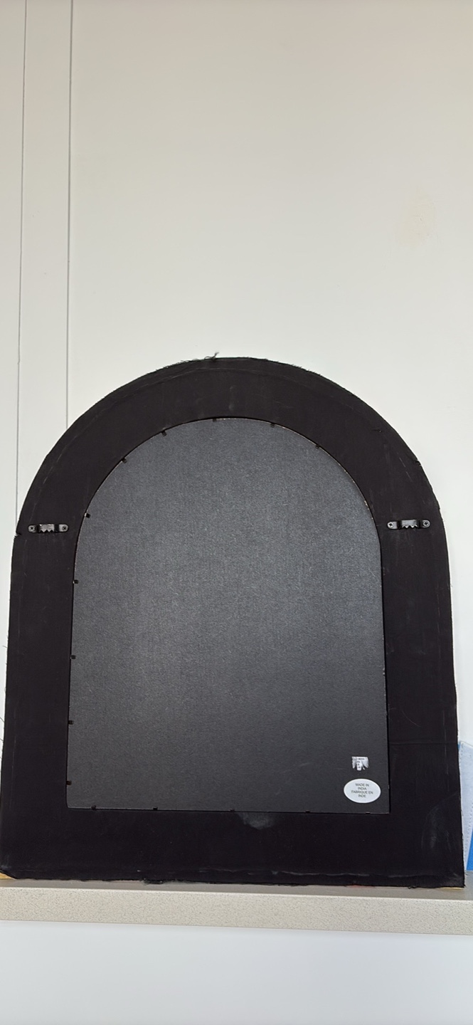 Arch Mirror with Floral Fabric Frame - photo 2