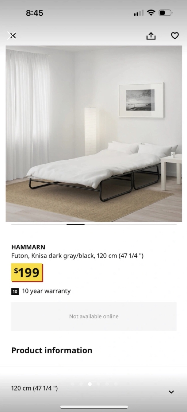 Sofa bed IKEA HAMMARN Futon - photo 5