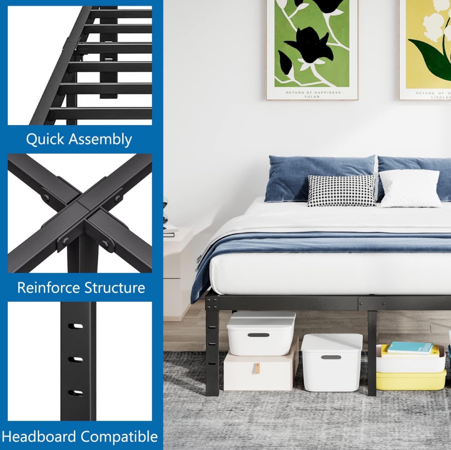 Twin Size Metal Bed Frame (Matress available too) - photo 2