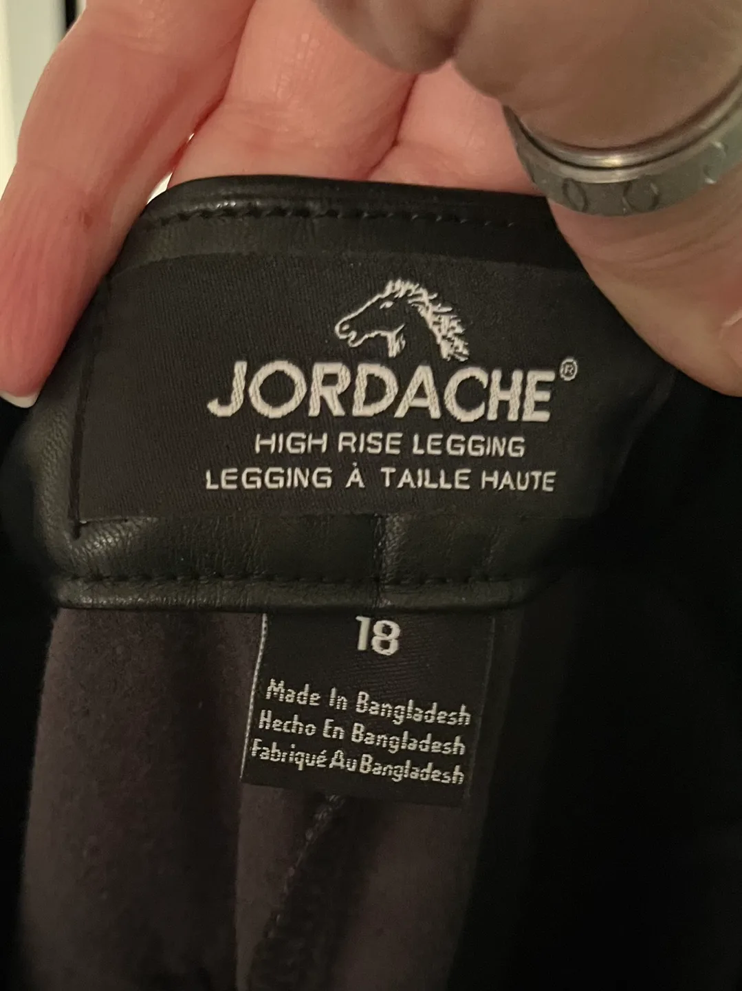 #freecycle JORDACHE Black Faux Leather Pants image indicator(6)