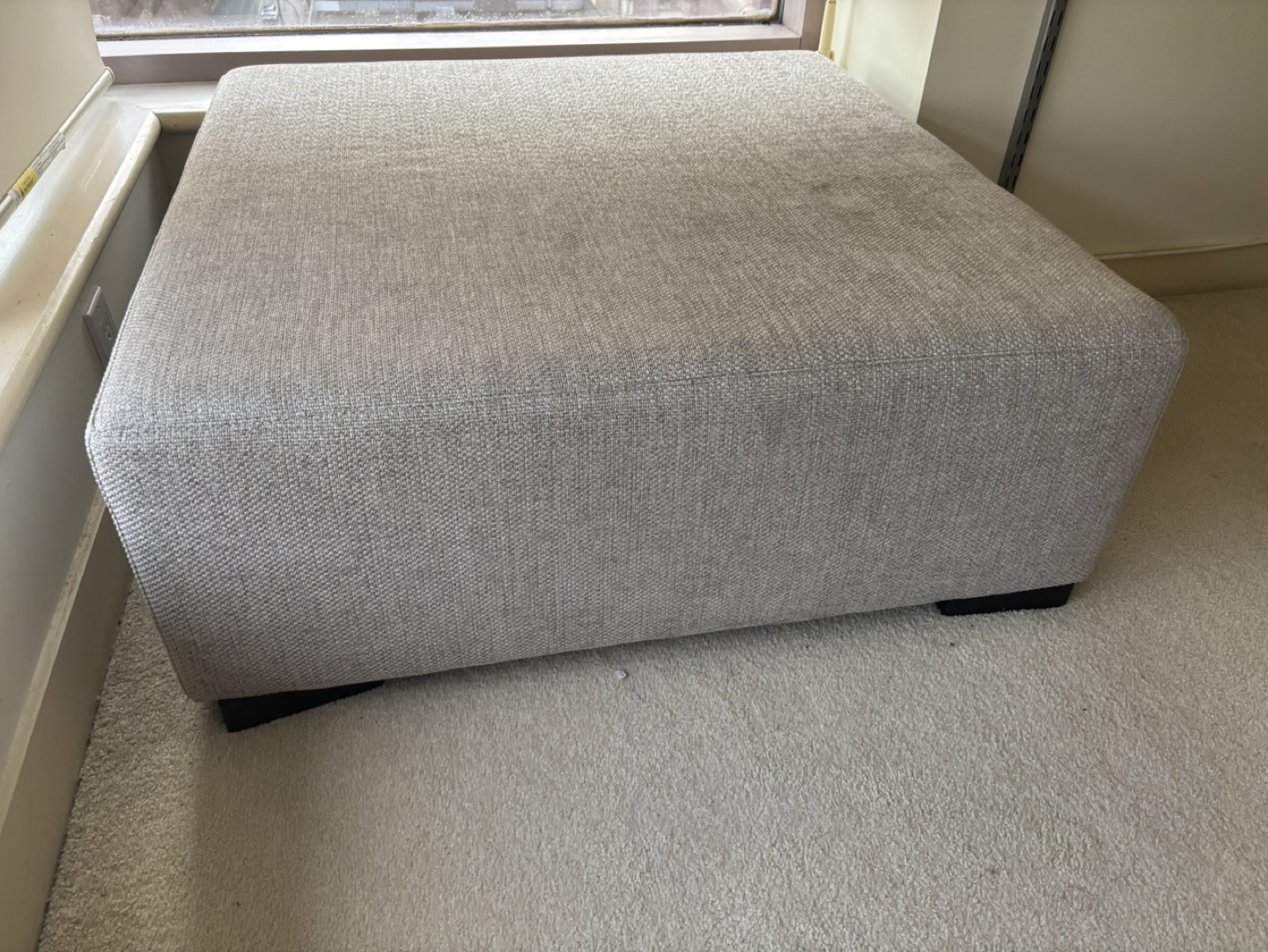 Grey Fabric Ottoman