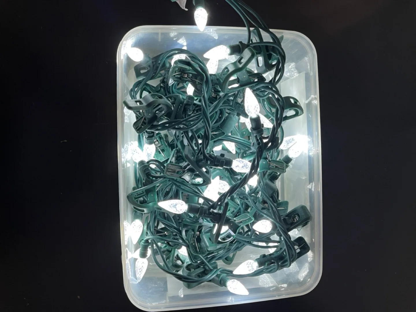 50-Count White LED Christmas Lights with Clips image indicator(5)