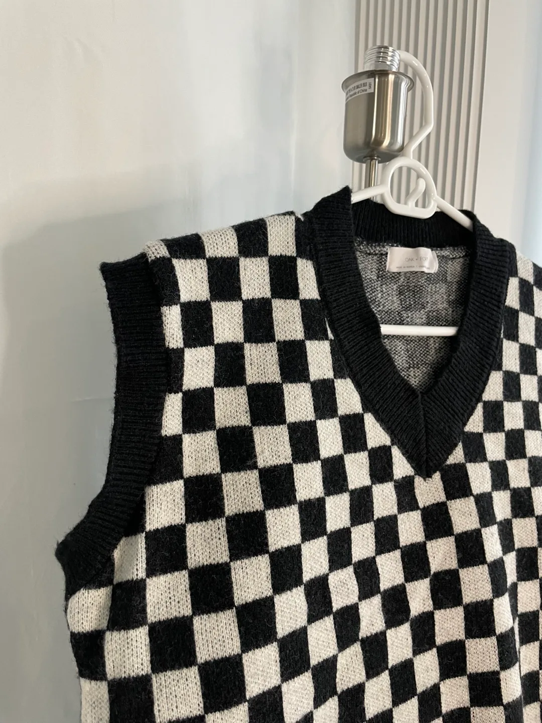 Oak + Fort Checkered Knit Vest image indicator(3)