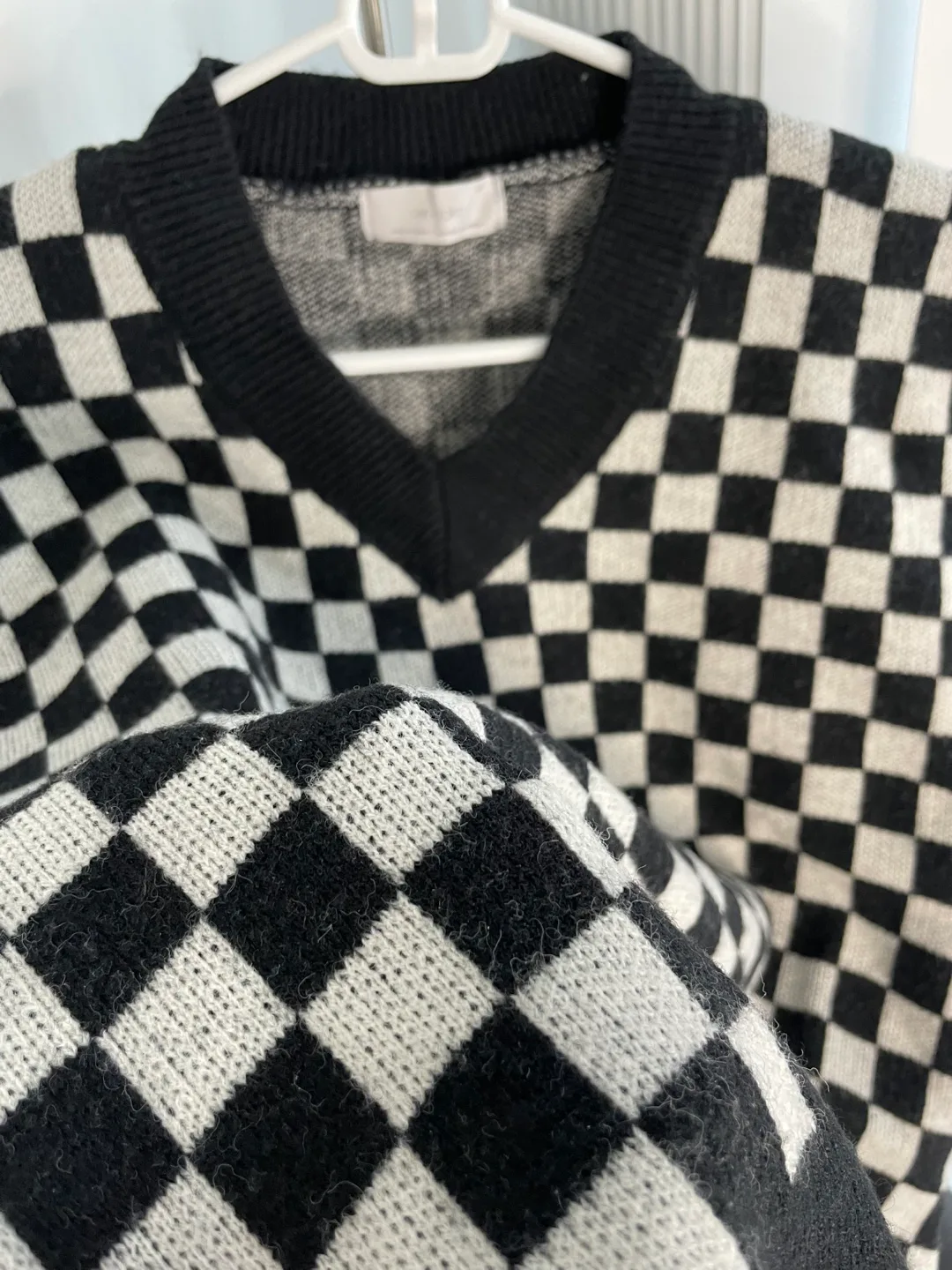 Oak + Fort Checkered Knit Vest image indicator(8)