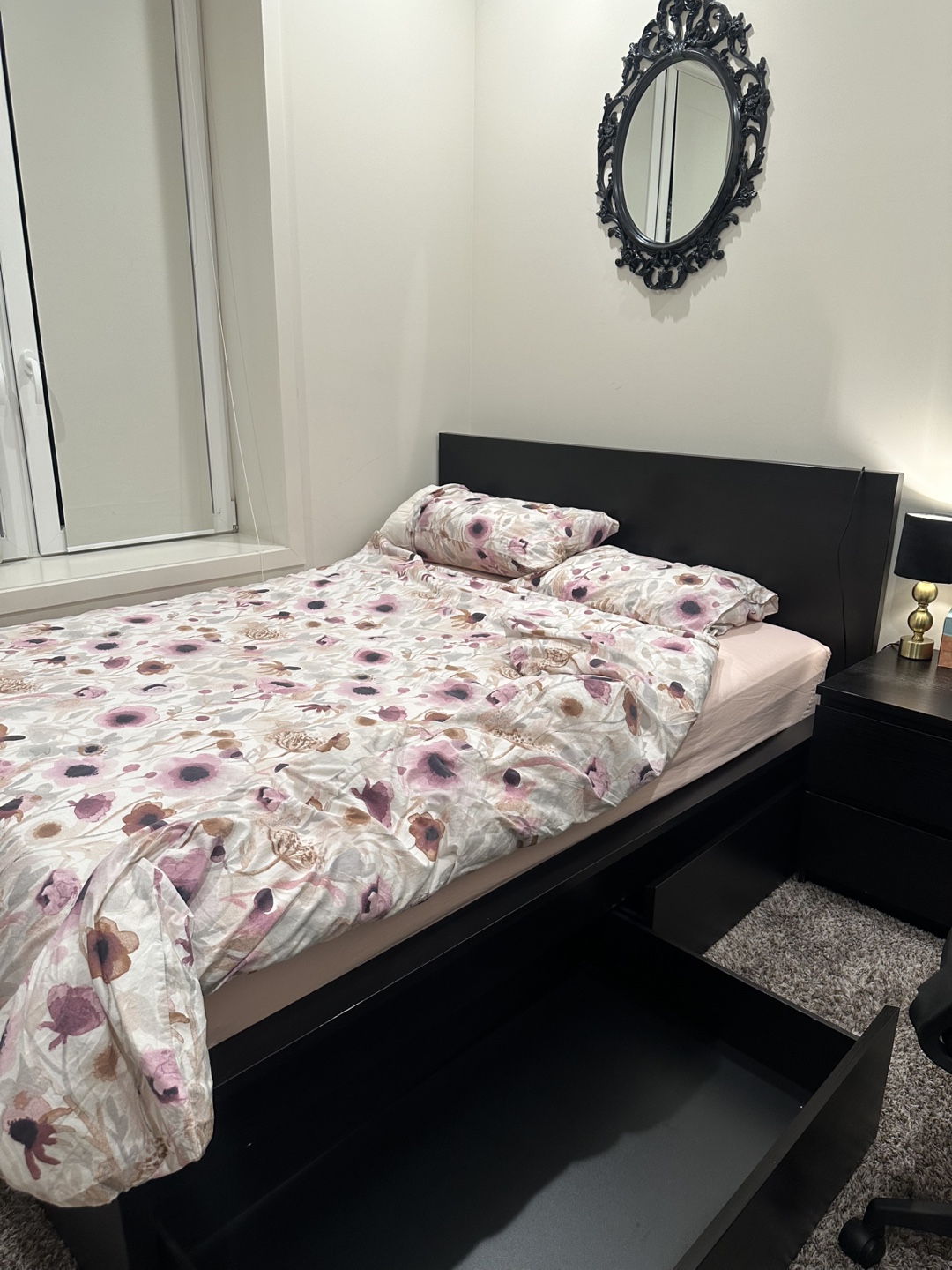 Queen Size Bed Frame with Storage & Matching Nightstand - photo 2