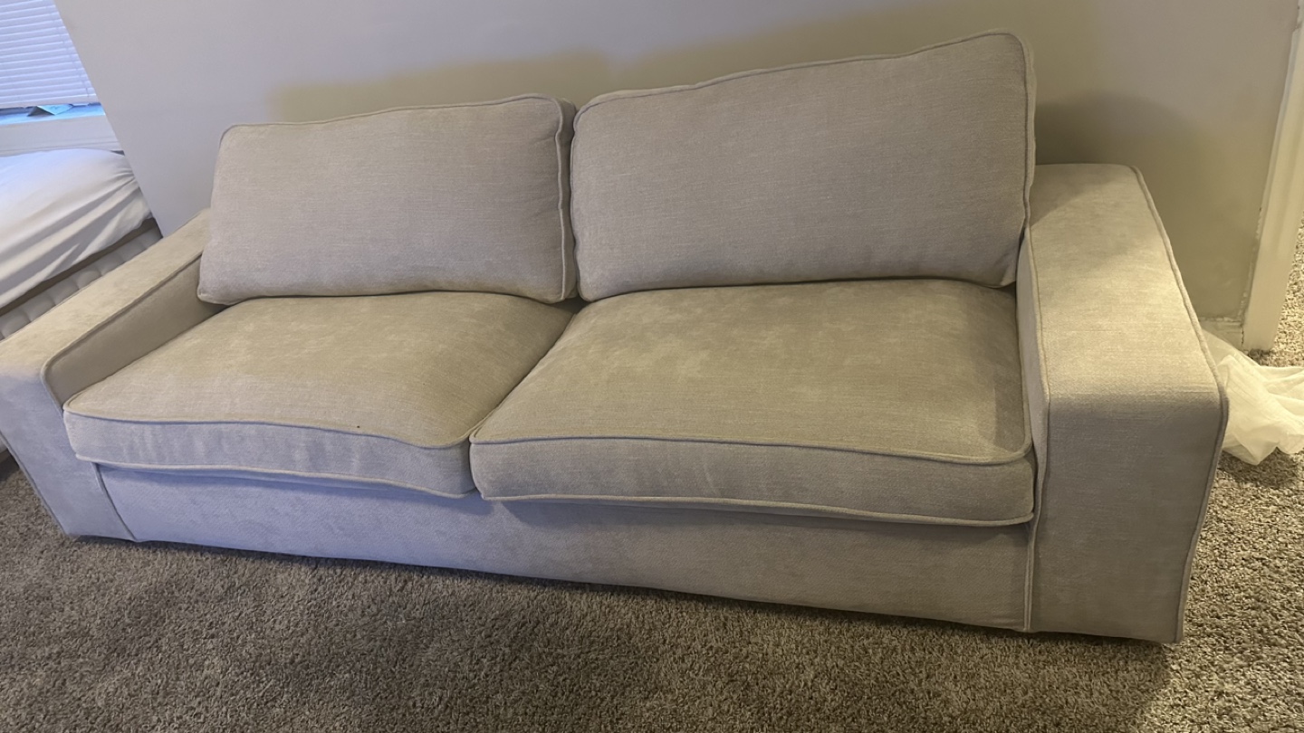 Beige Loveseat sofa - photo 2