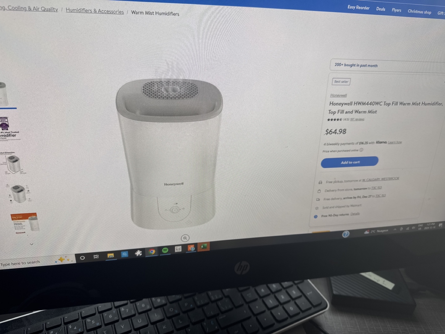 Honeywell Top Fill Warm Mist Humidifier - photo 5