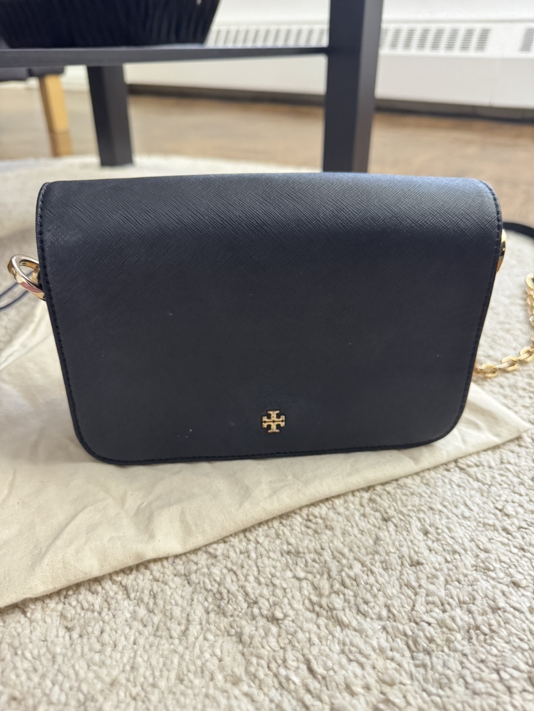 Authentic Tory Burch Black Chain Bag - photo 2